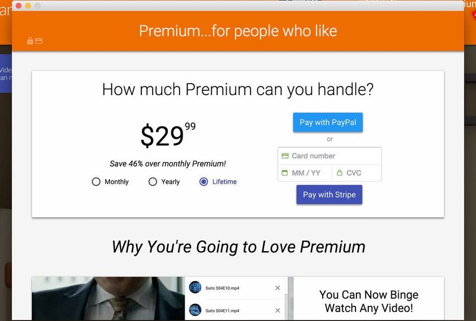 New Premium Flow: Plans, Payment Selection, & Features.